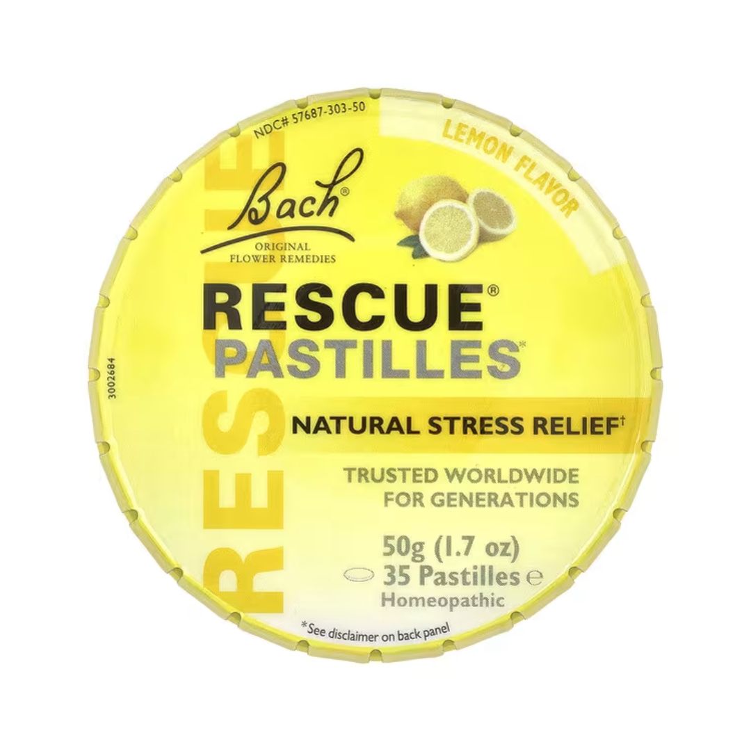 Bach, Rescue® Pastilles, Natural Stress Relief, Lemon, 35 Pastilles, 1.7 oz (50 g)